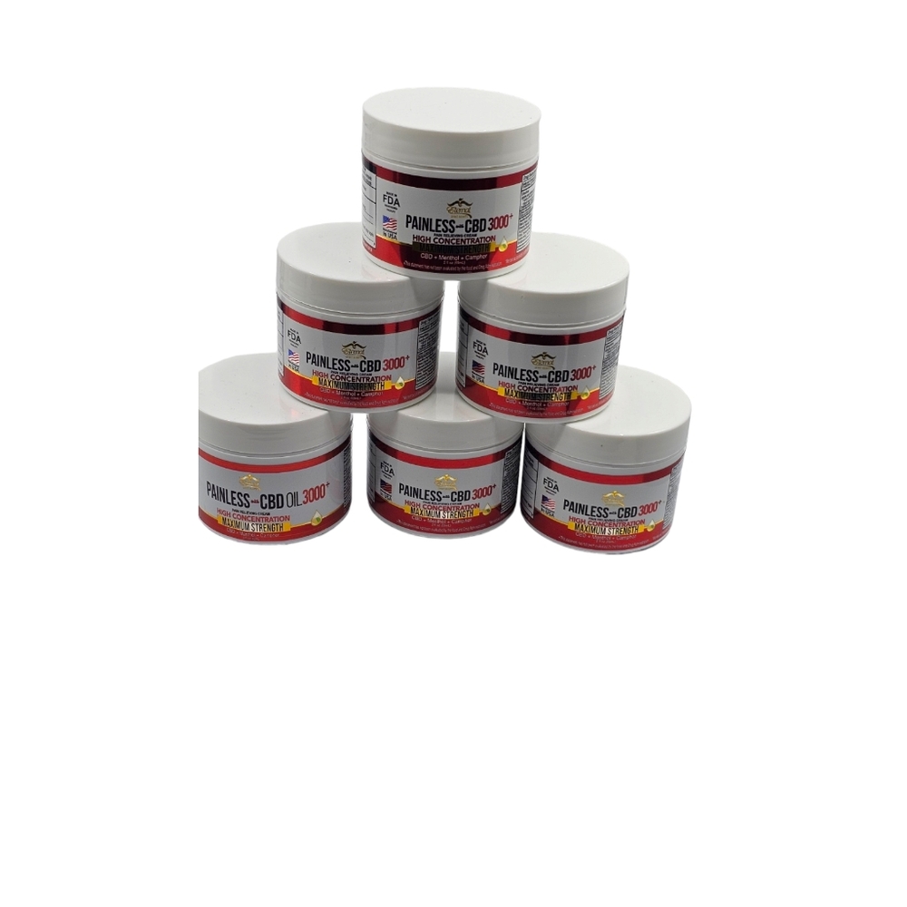 6x Painless High concentrate  pain relieving cream Oil 3000. Menthol, C-B-D - Picture 4 of 4